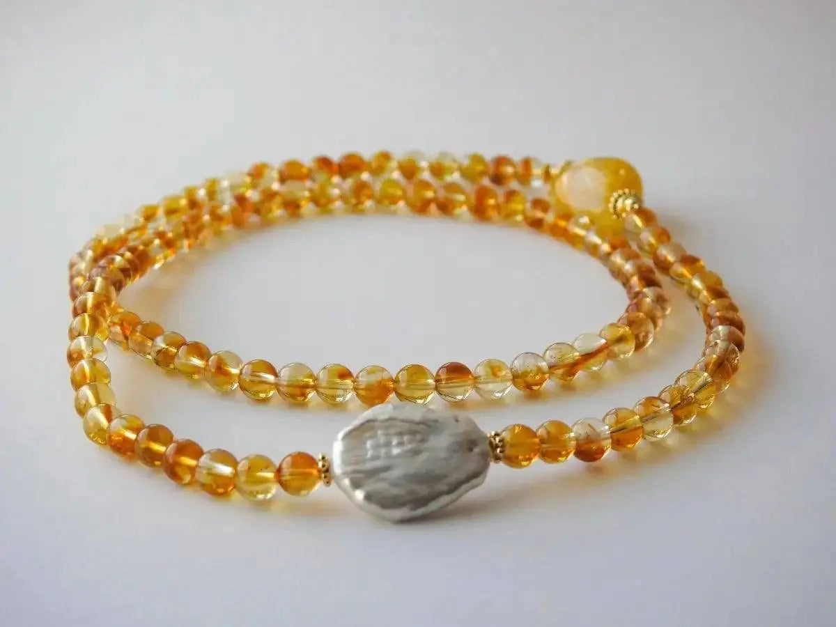 Golden Glow – Yellow Quartz Money Magnet Necklace & Bracelet view 4